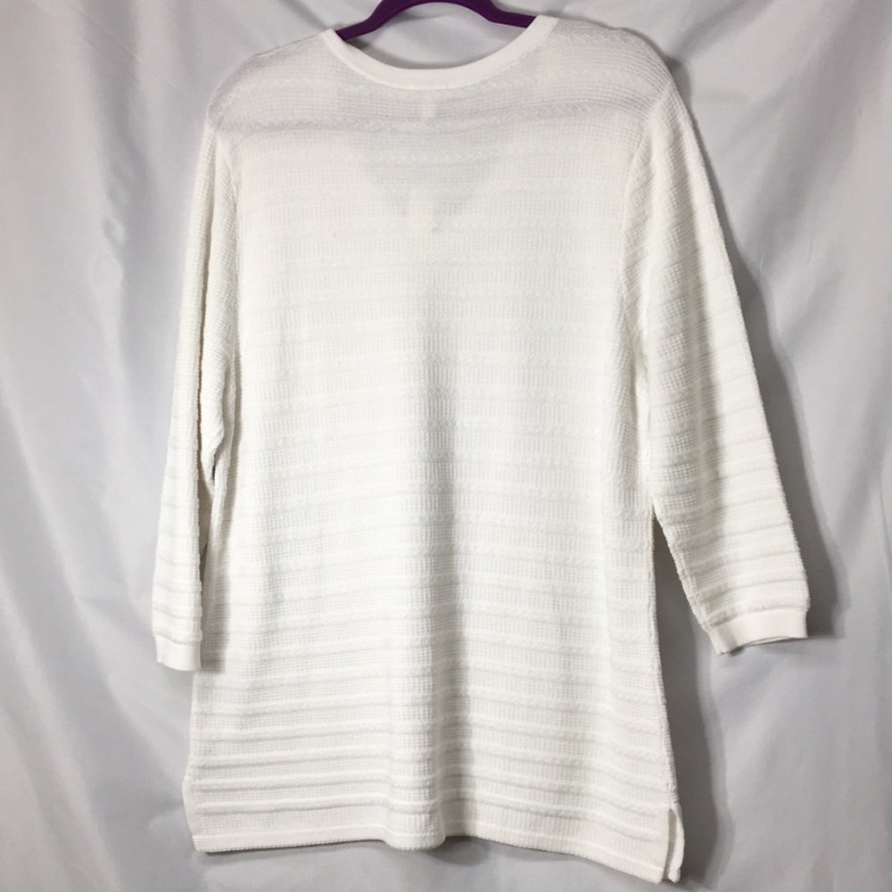 Talbots Women’s Lightweight White Sweater Size XL NEW with Tags - Picture 6 of 6